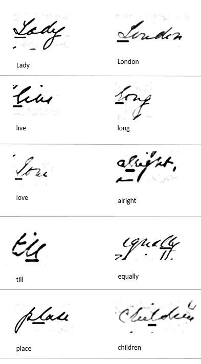 Images of Eleanor Roosevelt's handwriting using the letter "L"